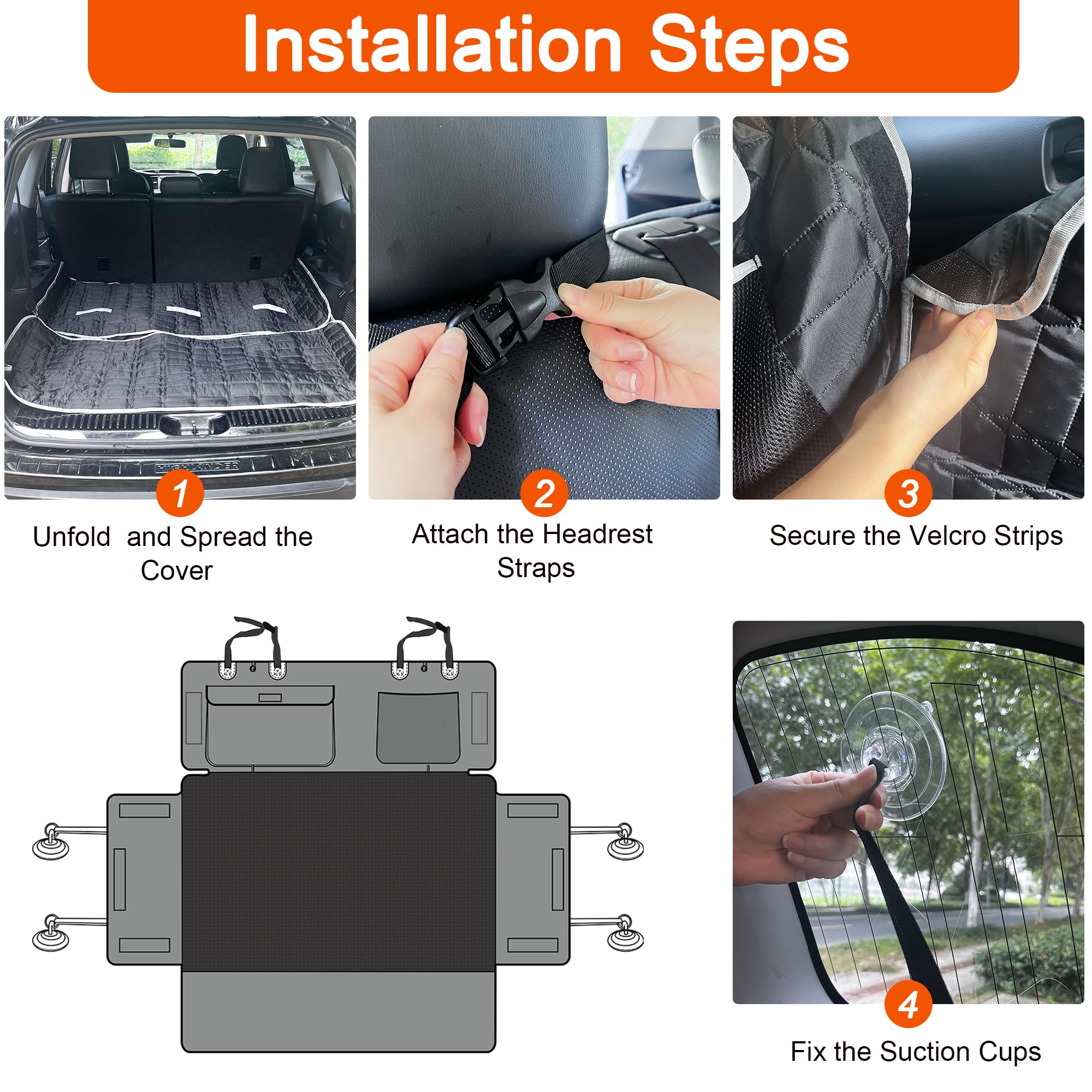 Reliadura SUV Cargo Liner non-slip-back keeps mat in place on bends.