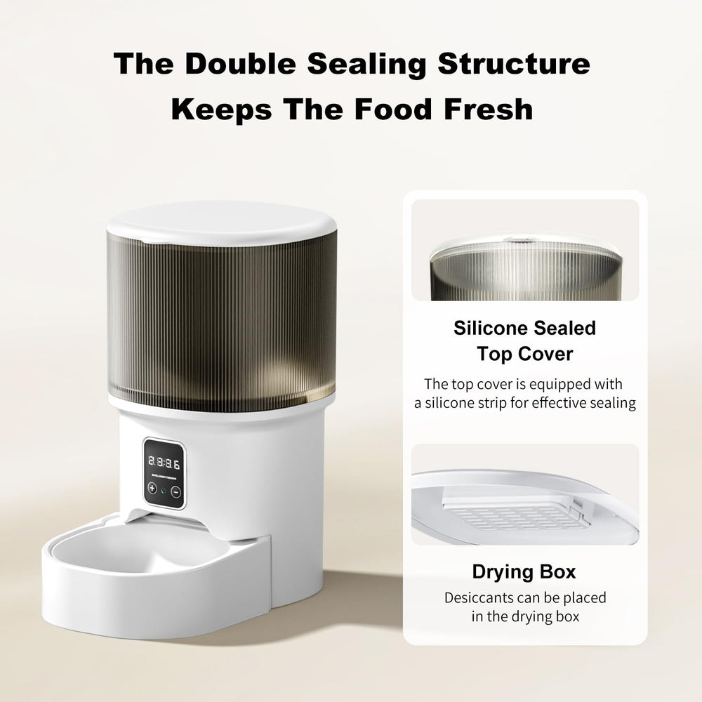 Relihom cat feeder easy-clean parts arranged for thorough sanitization