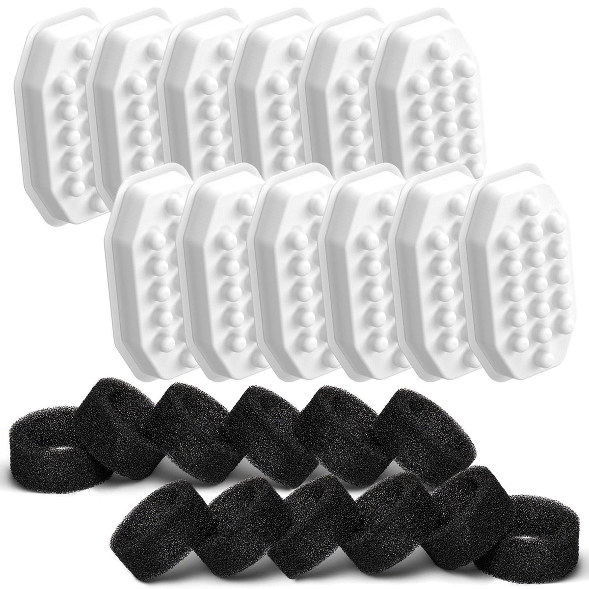 Rellaty cat fountain filters 12-pack keeps water fresh for pets.