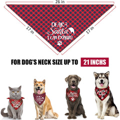 Remifa dog bandanas Dear Santa front ideal for cute holiday snapshots