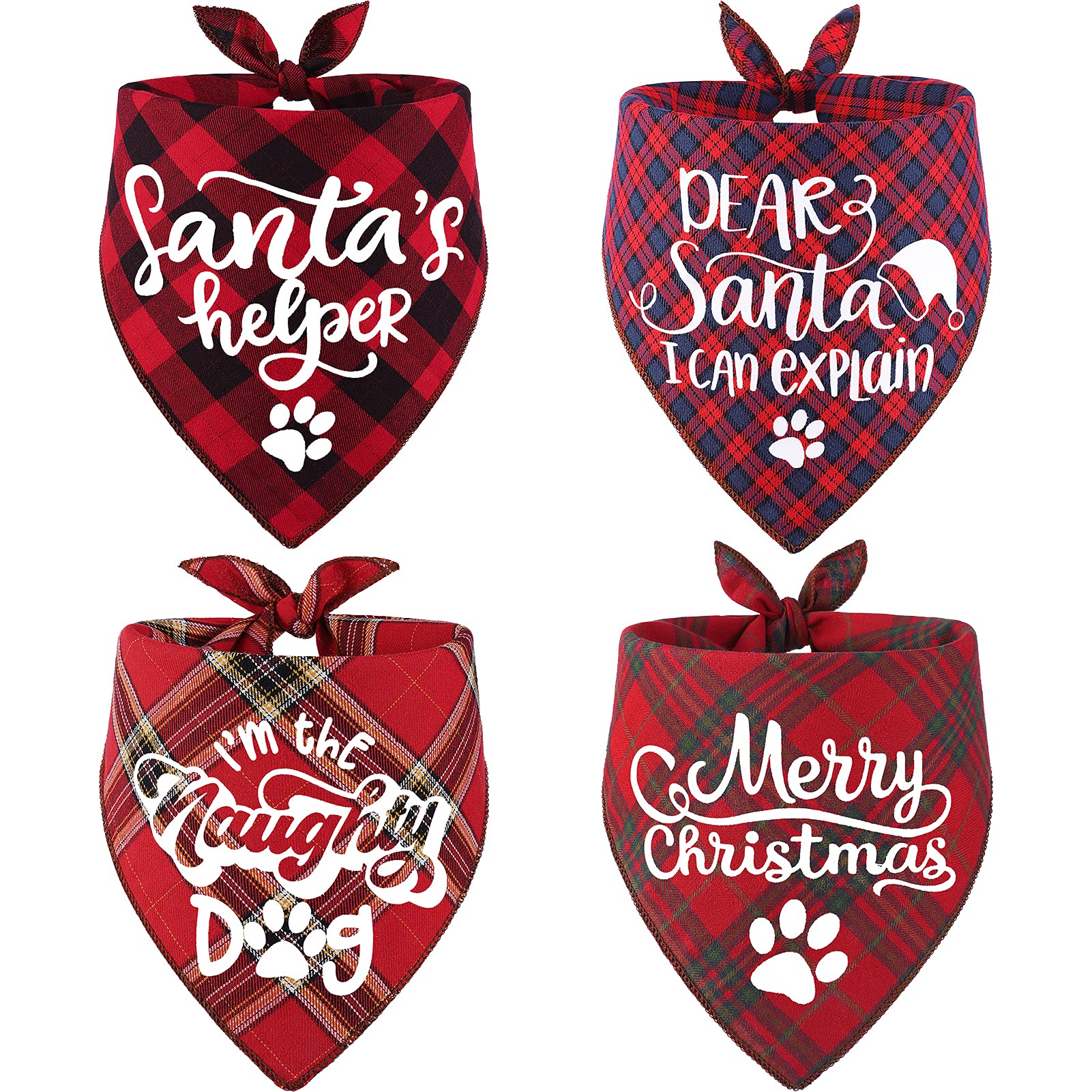 Remifa dog bandanas Merry Christmas front shows festive slogan for holiday photos