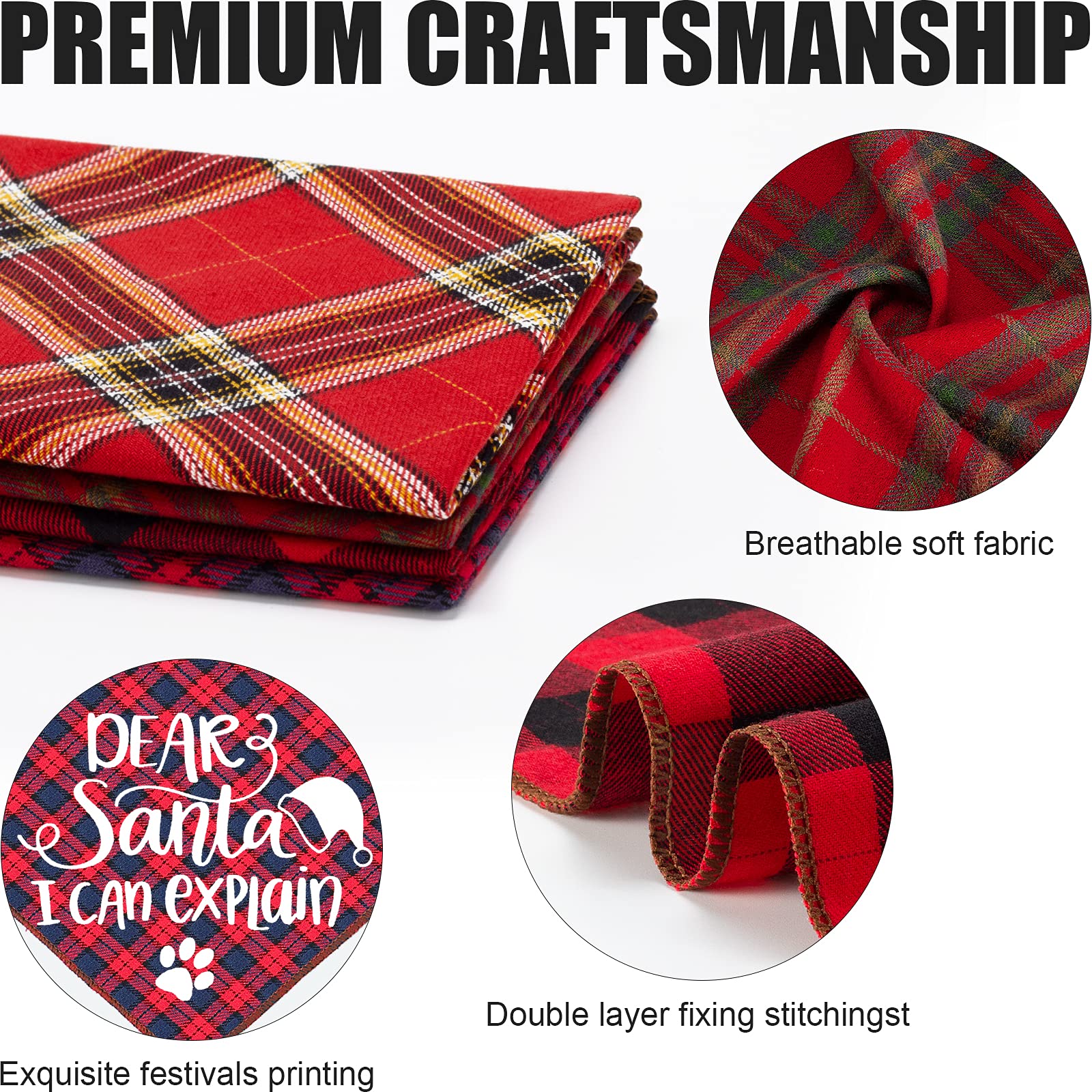 Remifa dog bandanas Santa s Helper front adds playful flair to pet outfits