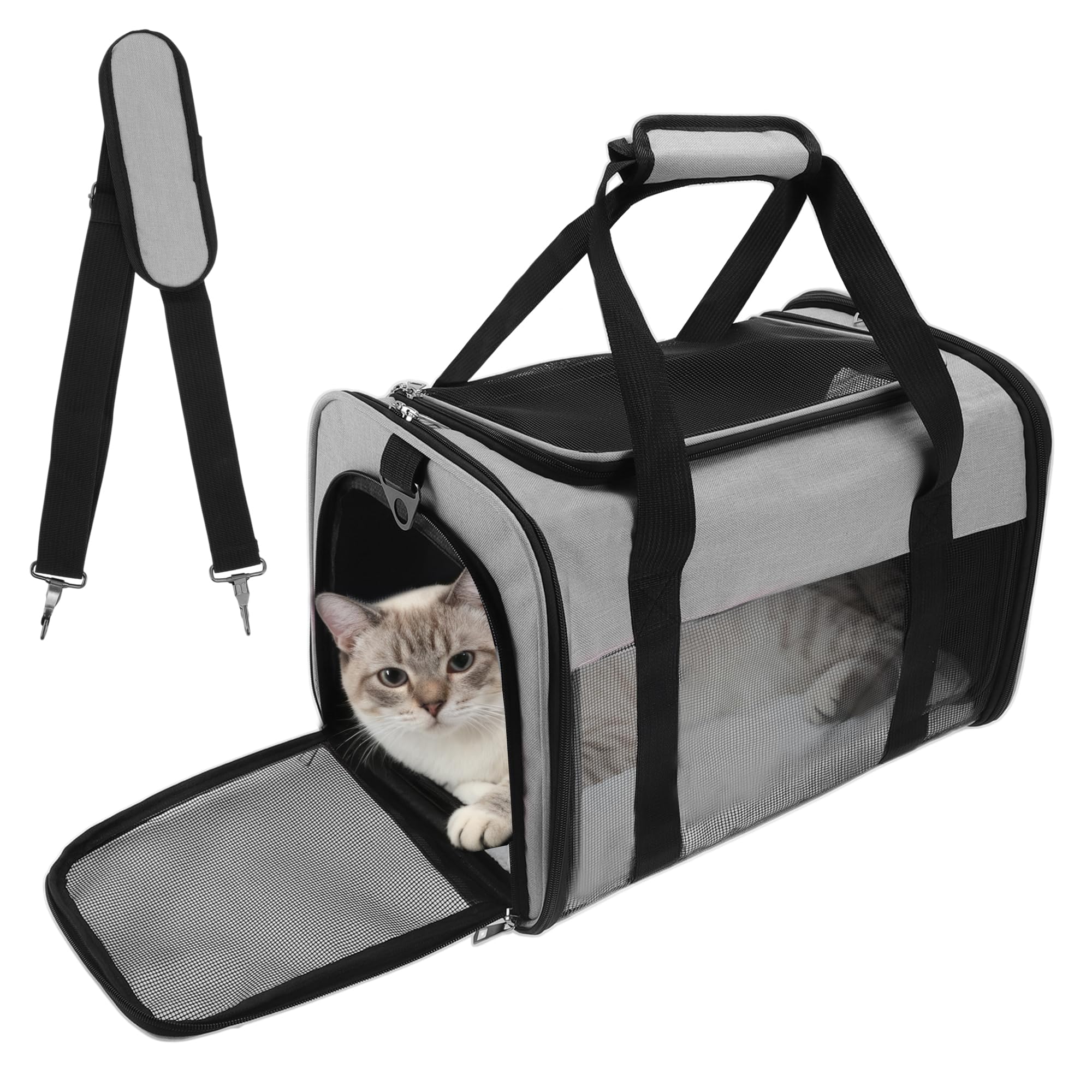 RENEWREVITAL pet-carrier-mesh-design shows breathable panels for cooler travel