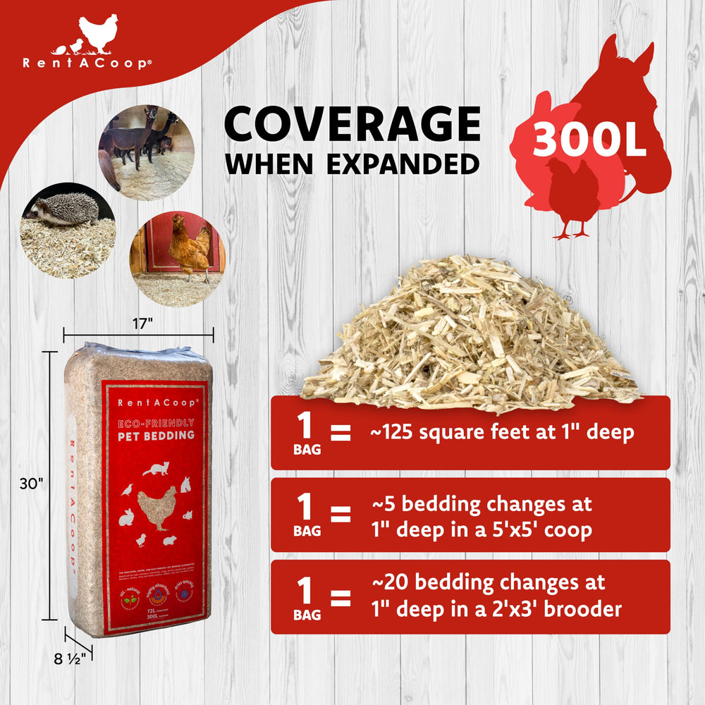 RentACoop natural-sustainable hemp bedding contains no chemicals for eco-friendly care.