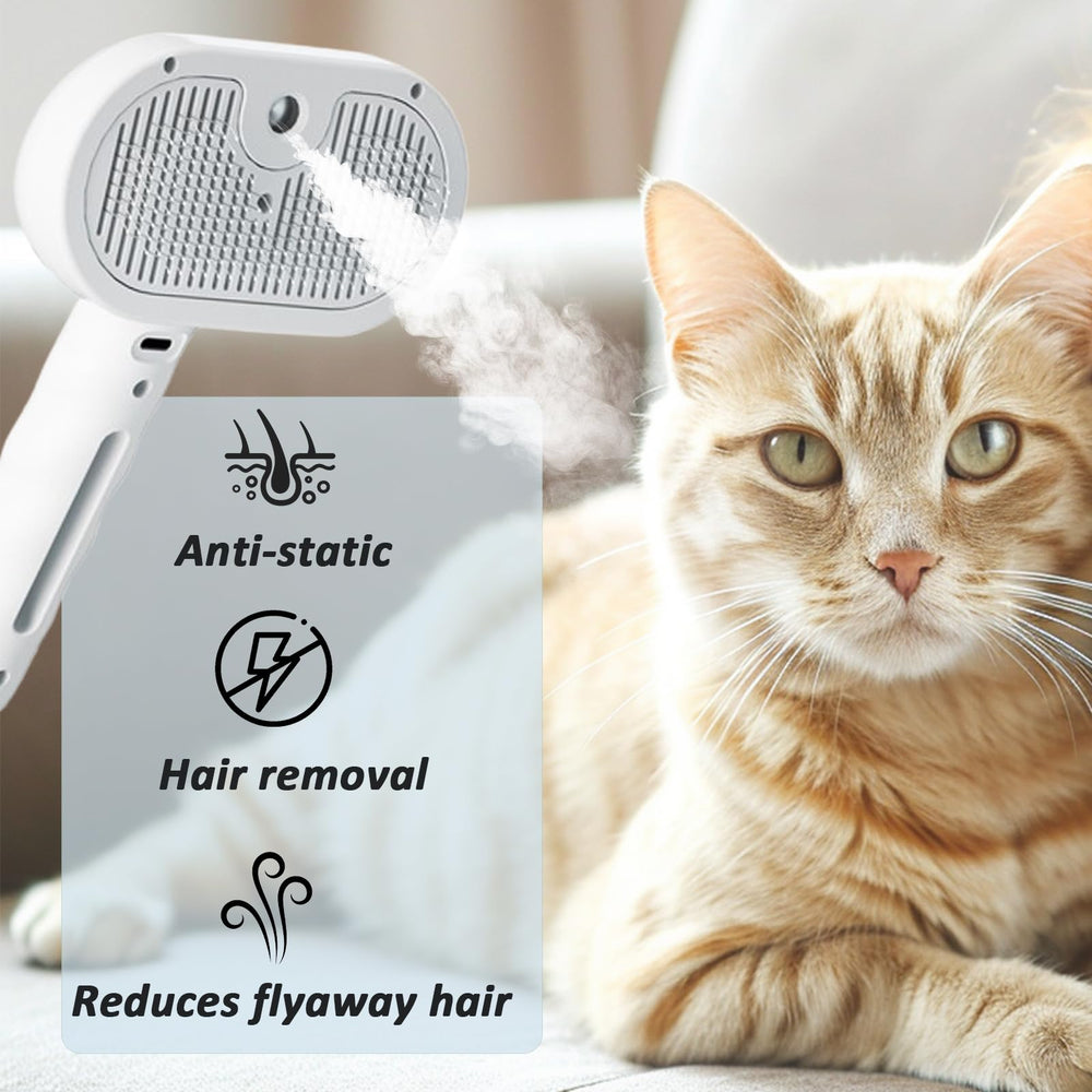 ReNu Dog Brush Fresh Fur Shower Brush water tank setup supports misting during bath time.