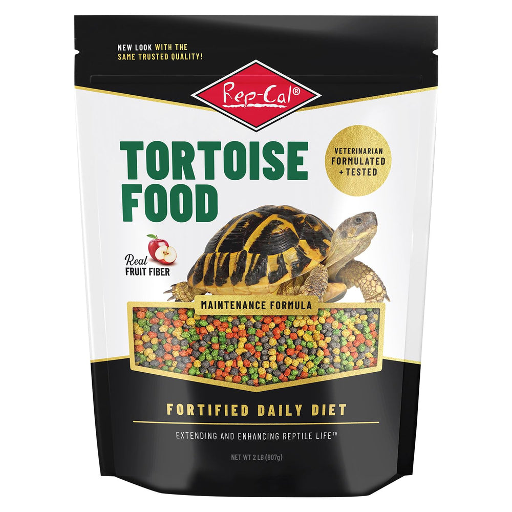Rep-Cal Adult Tortoise Food pellets provide complete daily nutrition for healthy growth