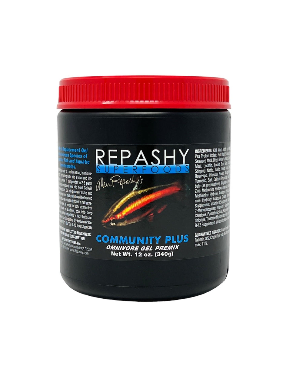 Repashy Community Plus gel cubes support convenient feeding for omnivorous fish and flexible storage.