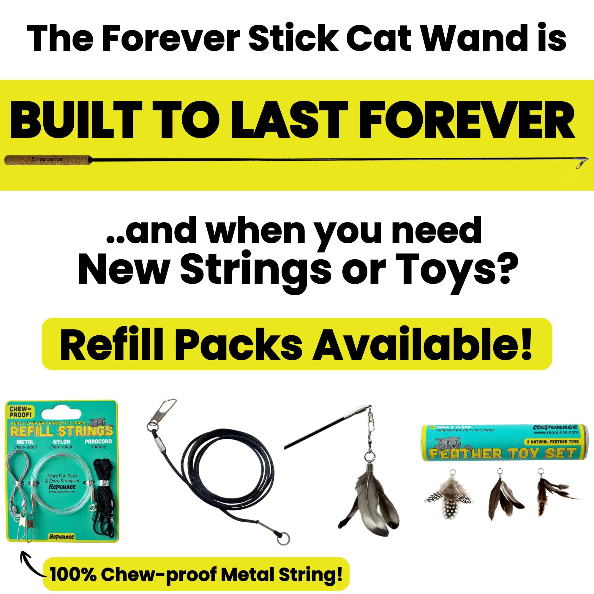 Repounce Forever Stick durable wand designed for energetic play