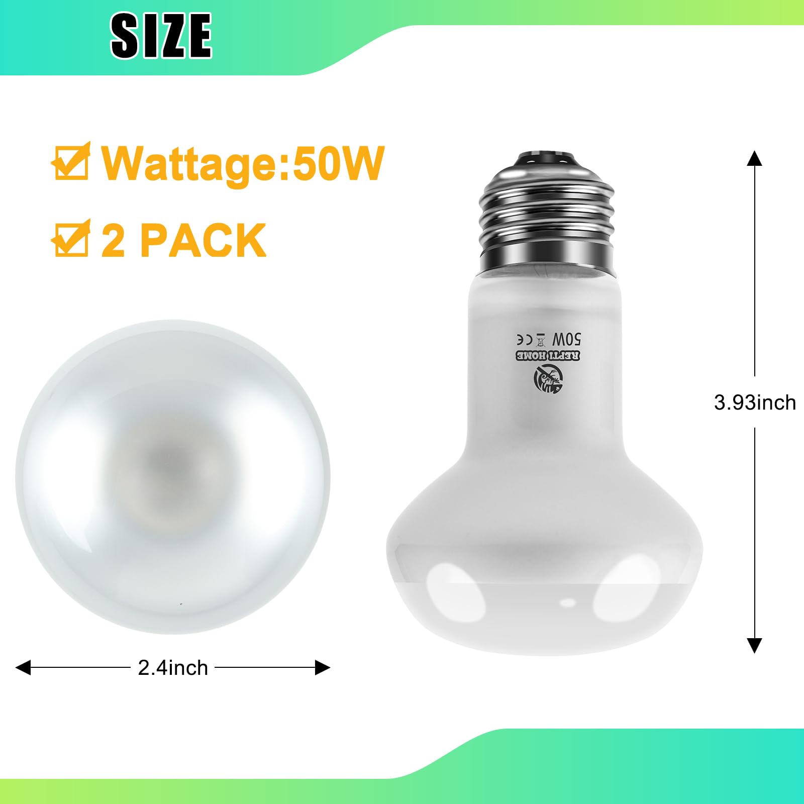 REPTI HOME easy-install E26 bulb compatible with standard fixtures, ready in minutes.