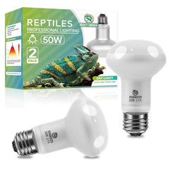 REPTI HOME reptile heat lamp 50W basking-lamp delivers targeted warmth for active basking sessions.