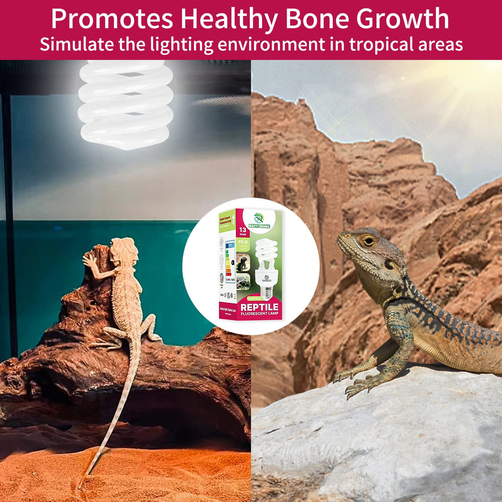 REPTI HOME UVB Reptile Light long-life design for reliable daily use
