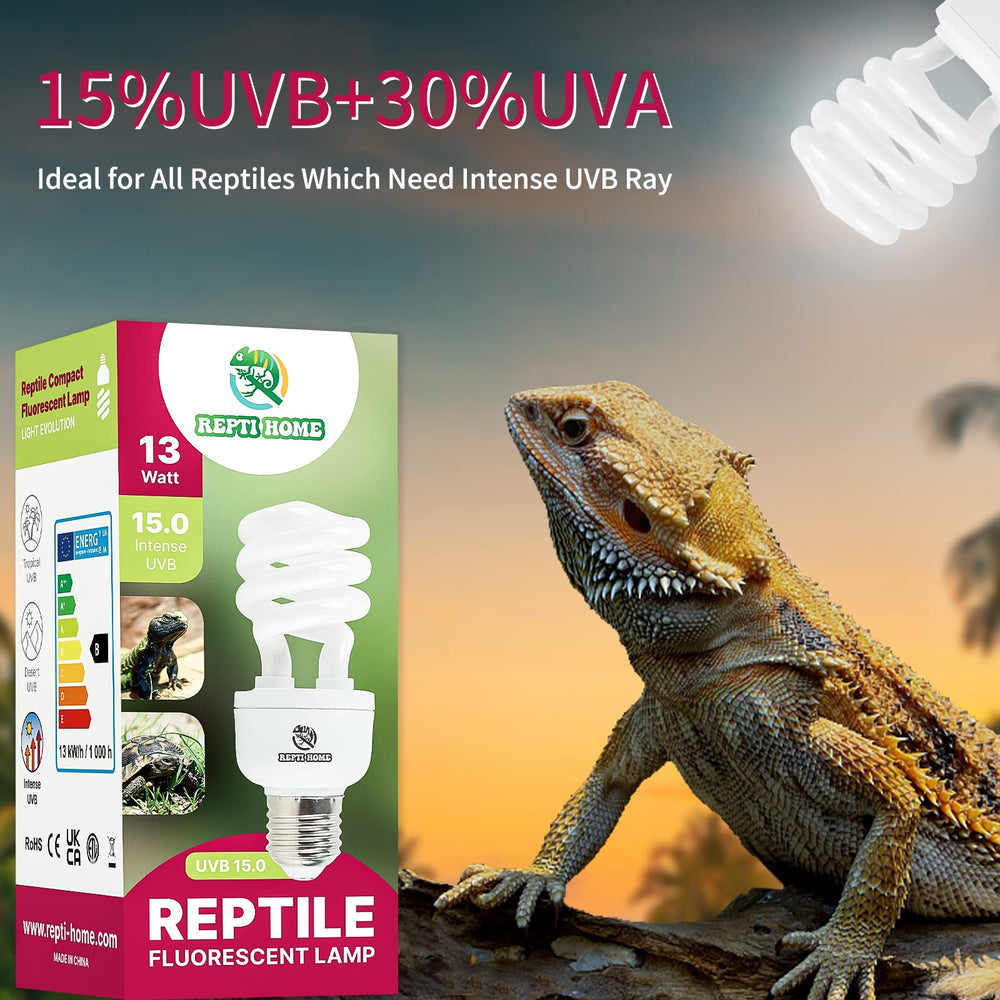 REPTI HOME UVB Reptile Light supports bone growth through D3 conversion