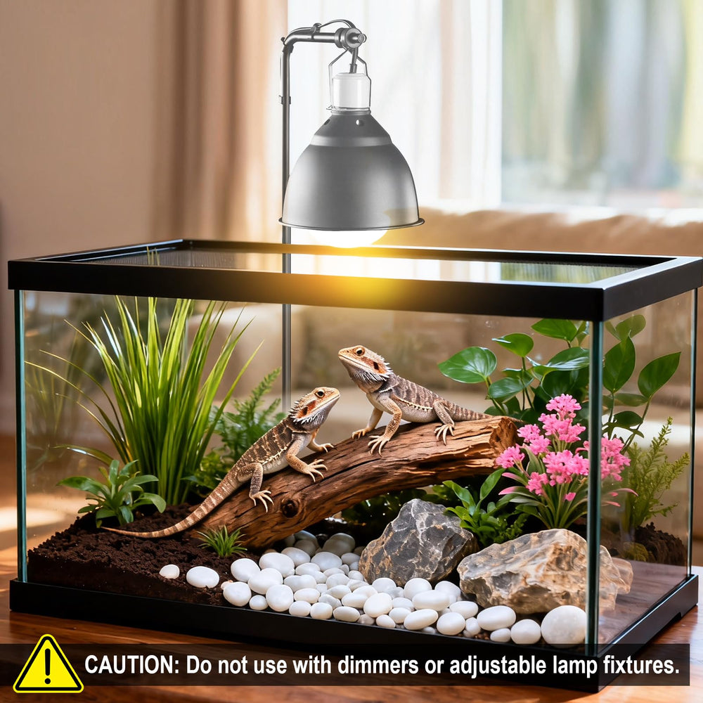 REPTI MATE turtle habitat emits infrared heat for comfortable basking