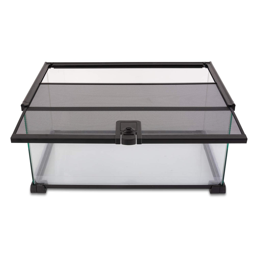 REPTI ZOO 10-gallon glass terrarium front view for clear observation