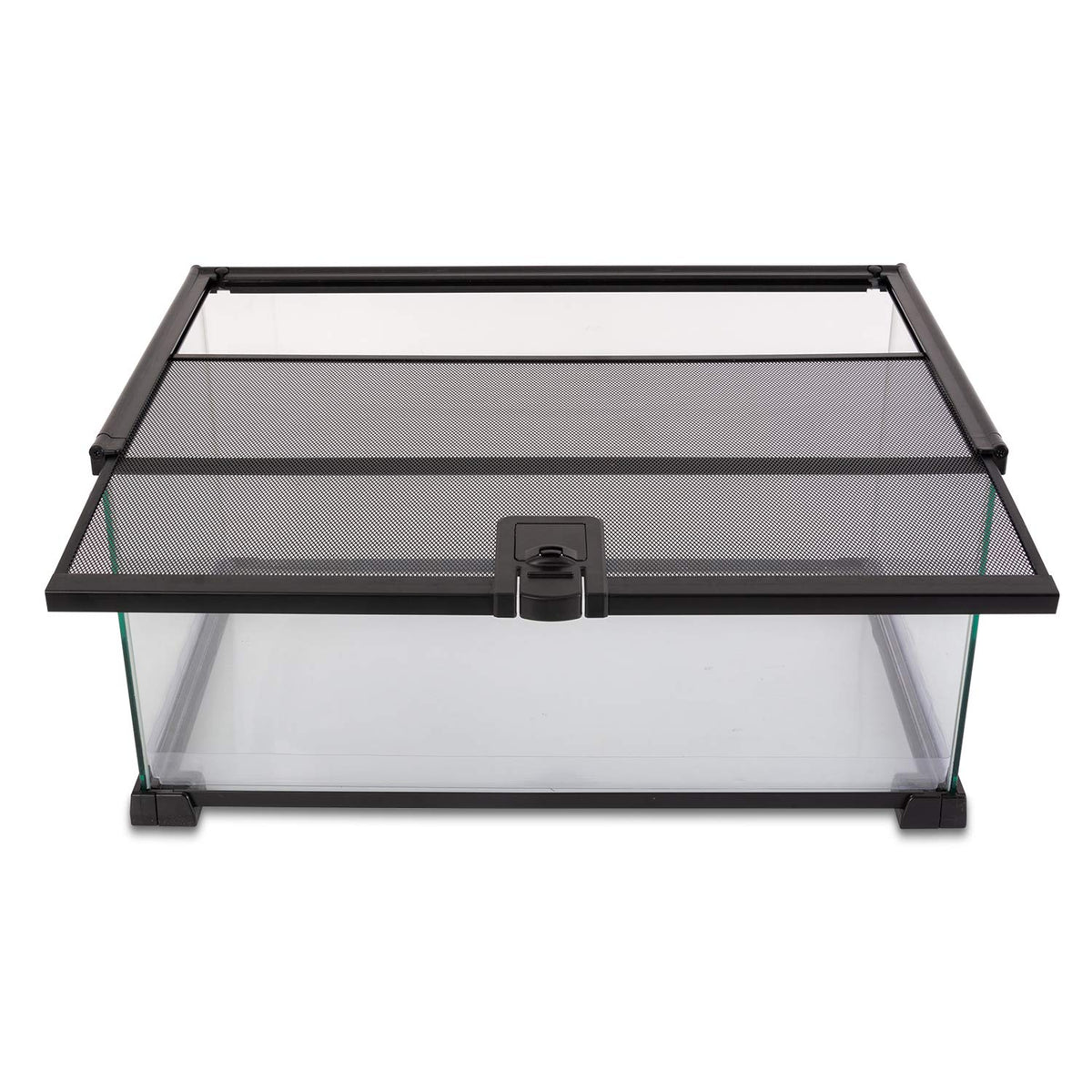 REPTI ZOO 10-gallon glass terrarium front view for clear observation