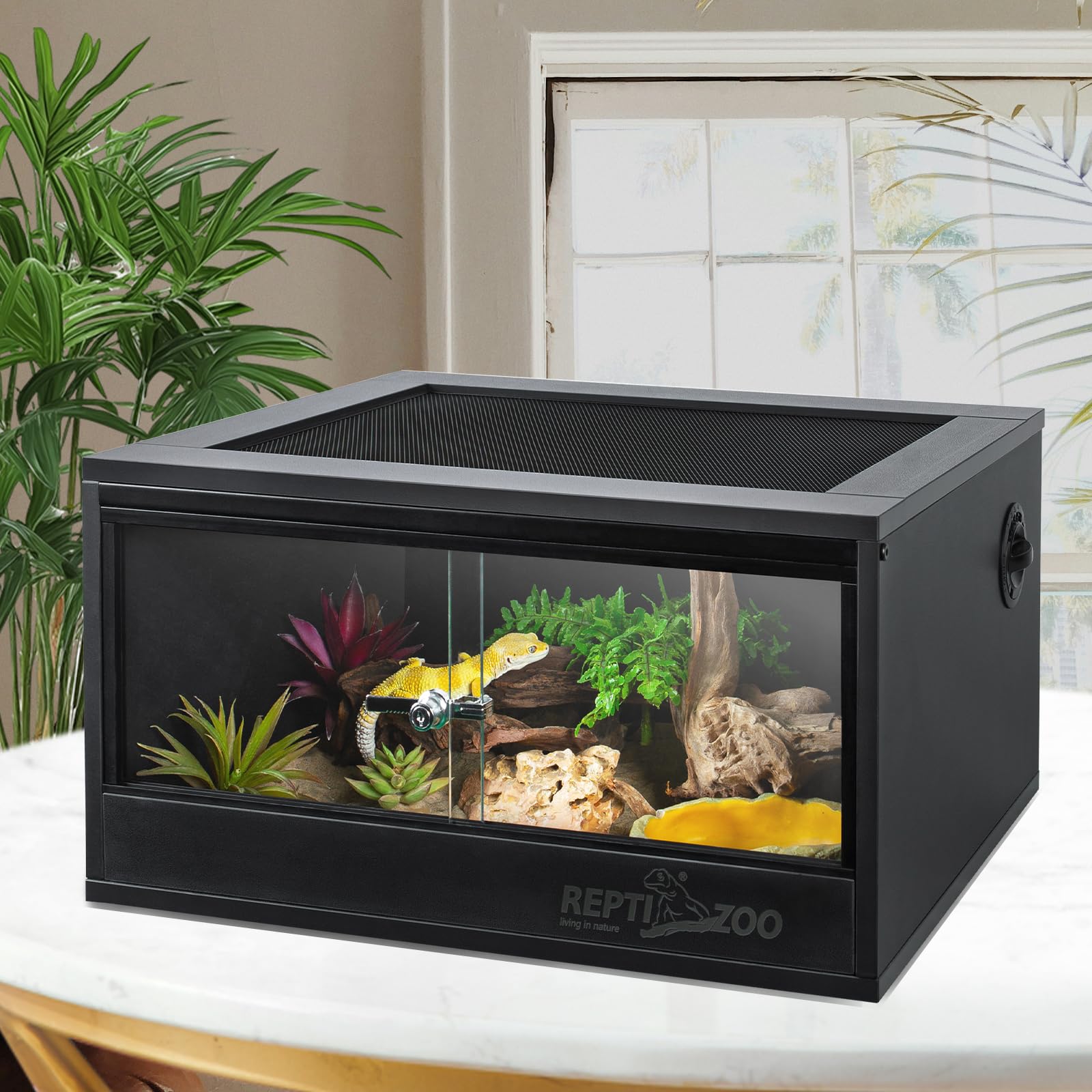 REPTI ZOO 20-gallon PVC terrarium easy-clean design for maintenance