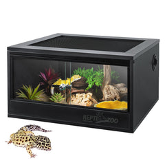 REPTI ZOO 20-gallon PVC terrarium front view with stable temperature