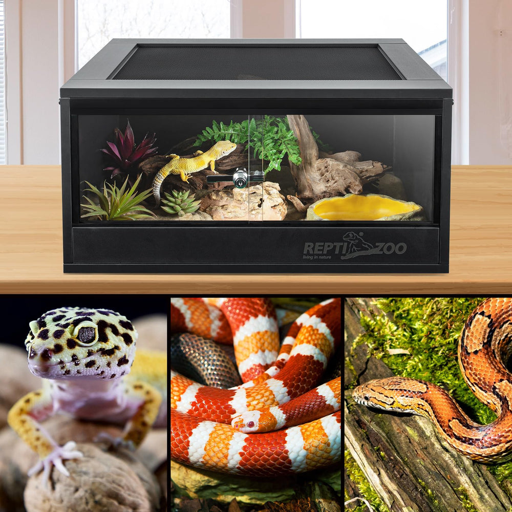 REPTI ZOO 20-gallon PVC terrarium insulation closeup for temperature stability