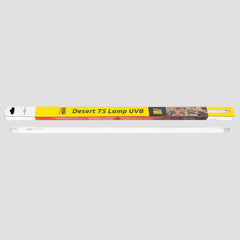 REPTI ZOO 22-inch UVB bulb in habitat setup promotes healthy basking and natural behaviors.
