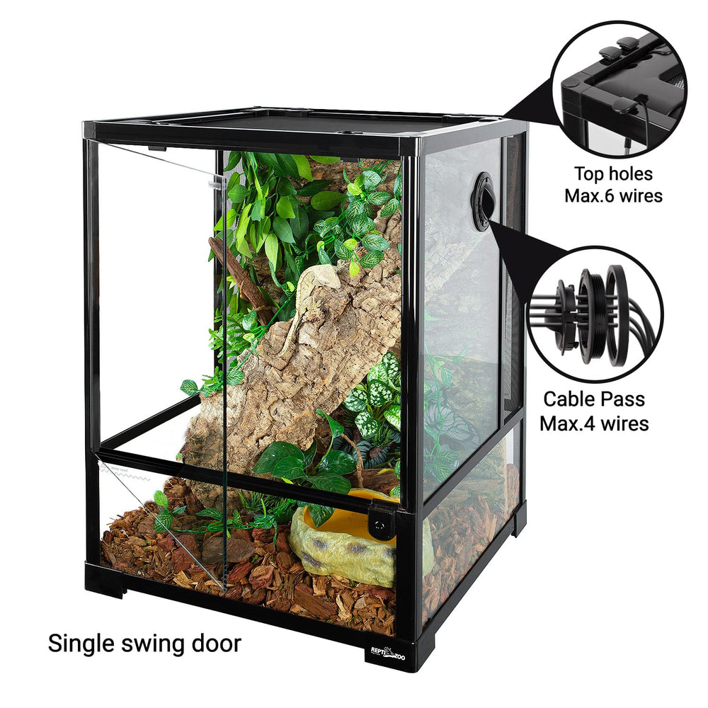 REPTI ZOO 30-gallon knock-down assembly for quick setup and portability.