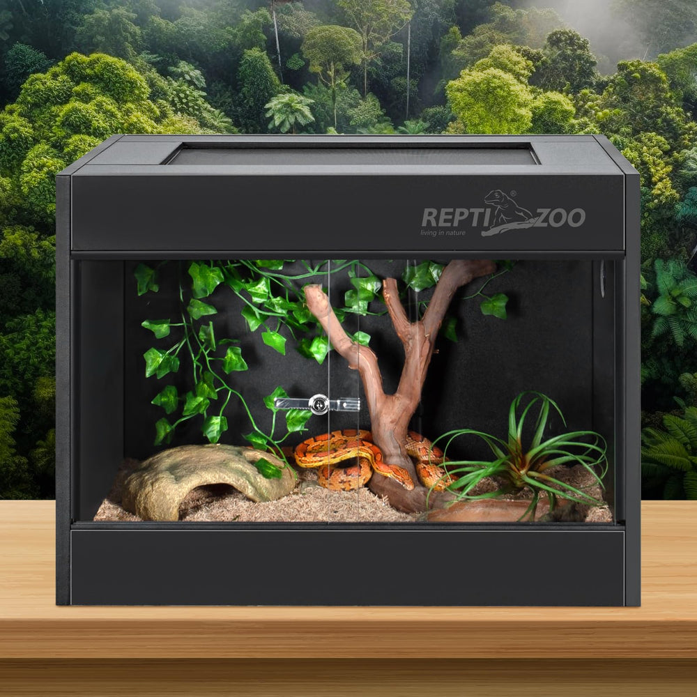 REPTI ZOO 34-gallon PVC terrarium easy-clean design reduces maintenance time