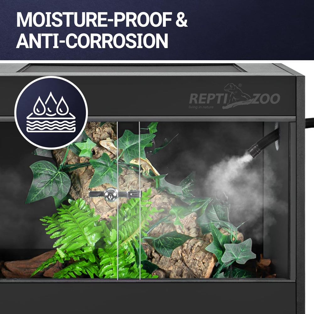 REPTI ZOO 34-gallon PVC terrarium side view for space-efficient leopard gecko setup