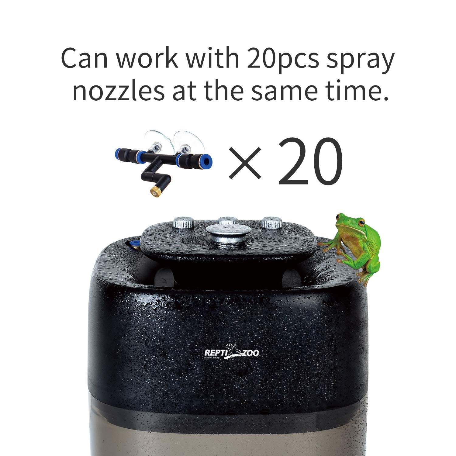 REPTI ZOO 360 degree nozzle for versatile spray angles