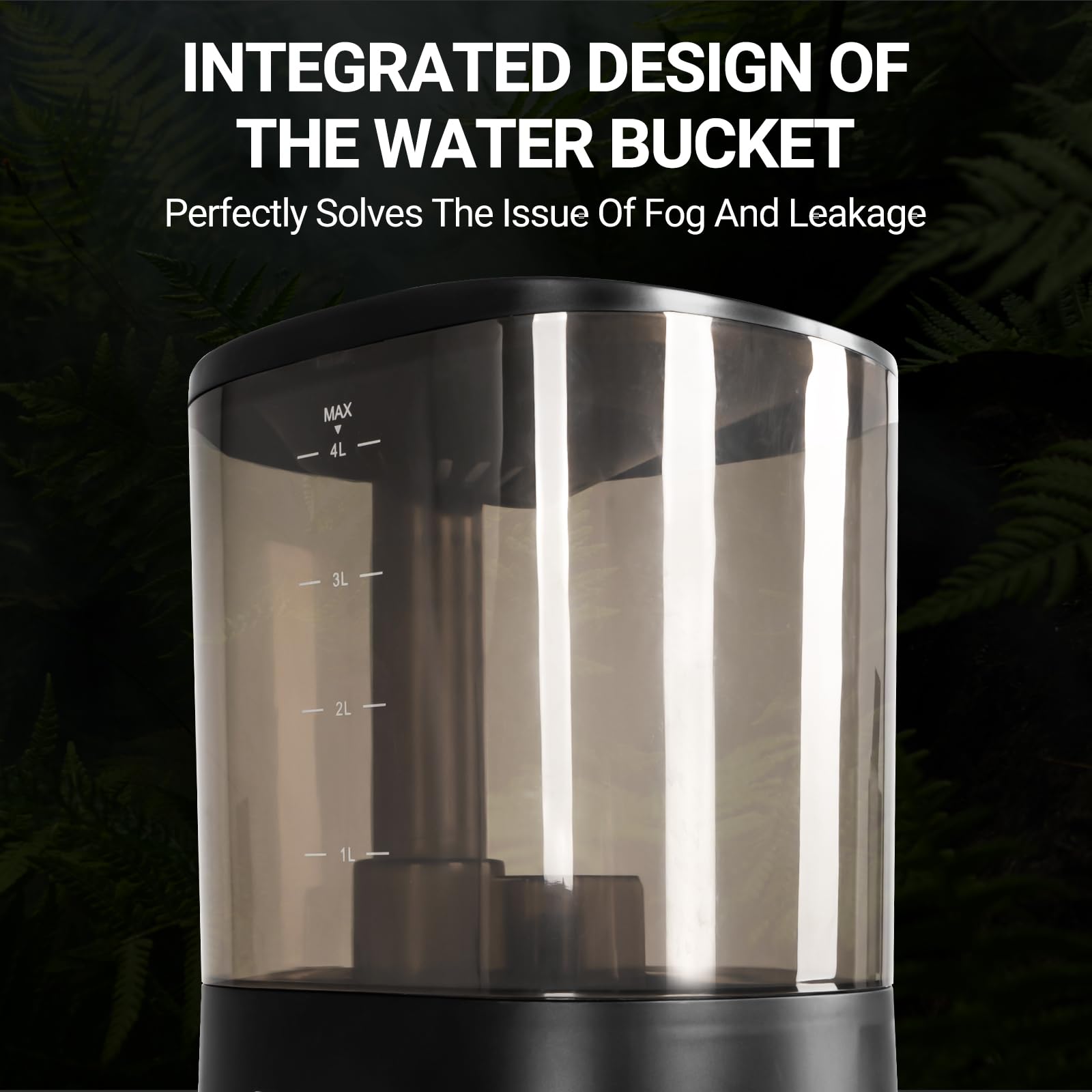 REPTI ZOO 4L fogger features leak-proof integrated water tank for safer terrariums.