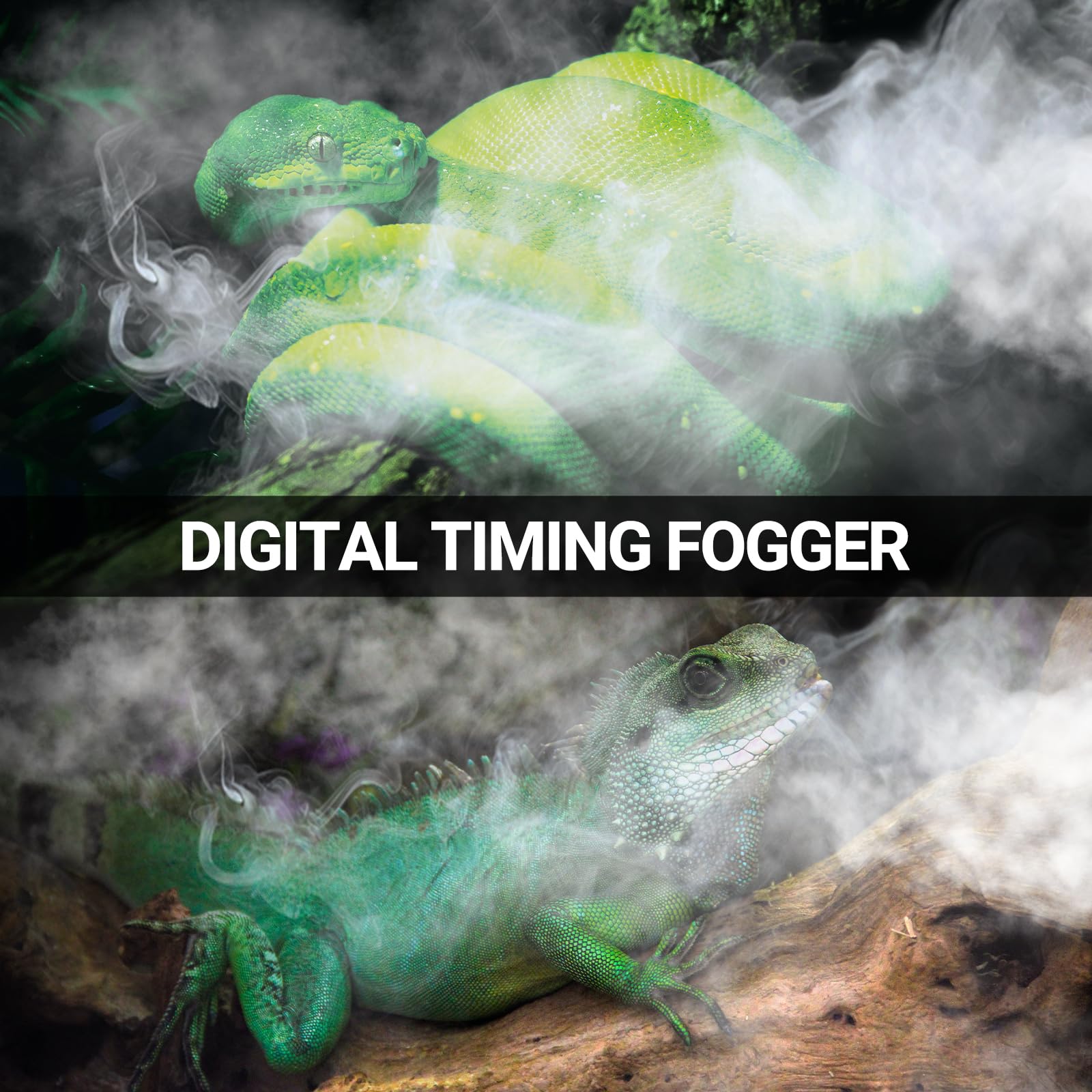 REPTI ZOO humidifier for reptiles supports consistent moisture in enclosures.