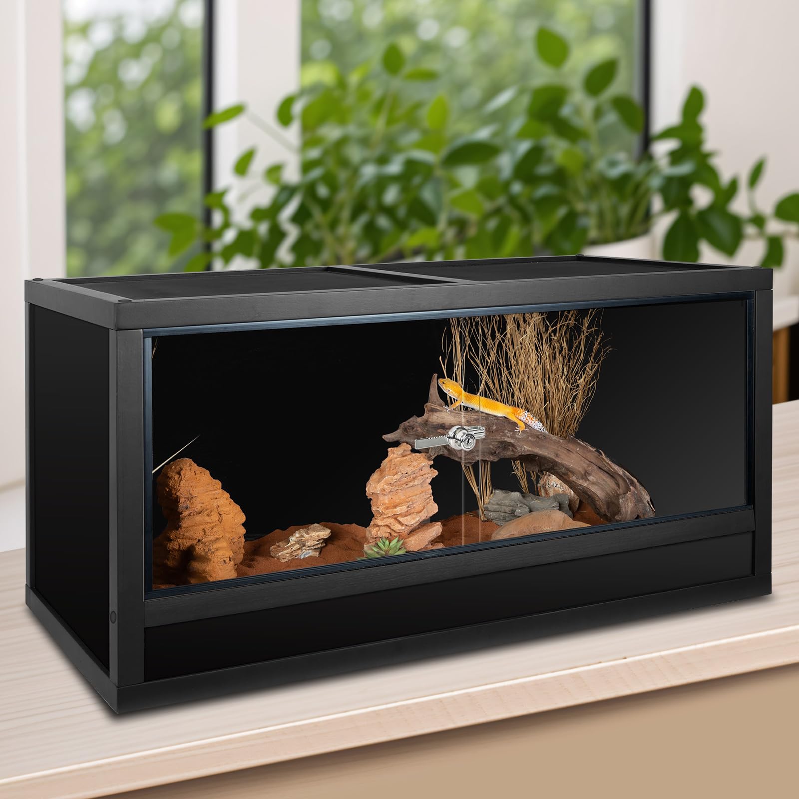 REPTI ZOO 50 gallon wooden tank easy to clean and maintain