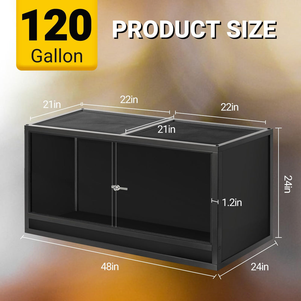 REPTI ZOO 50 gallon wooden tank top ventilation mesh for airflow and UVB