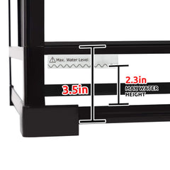 REPTI ZOO 50 Gallon terrarium double hinge doors allow easy feeding access