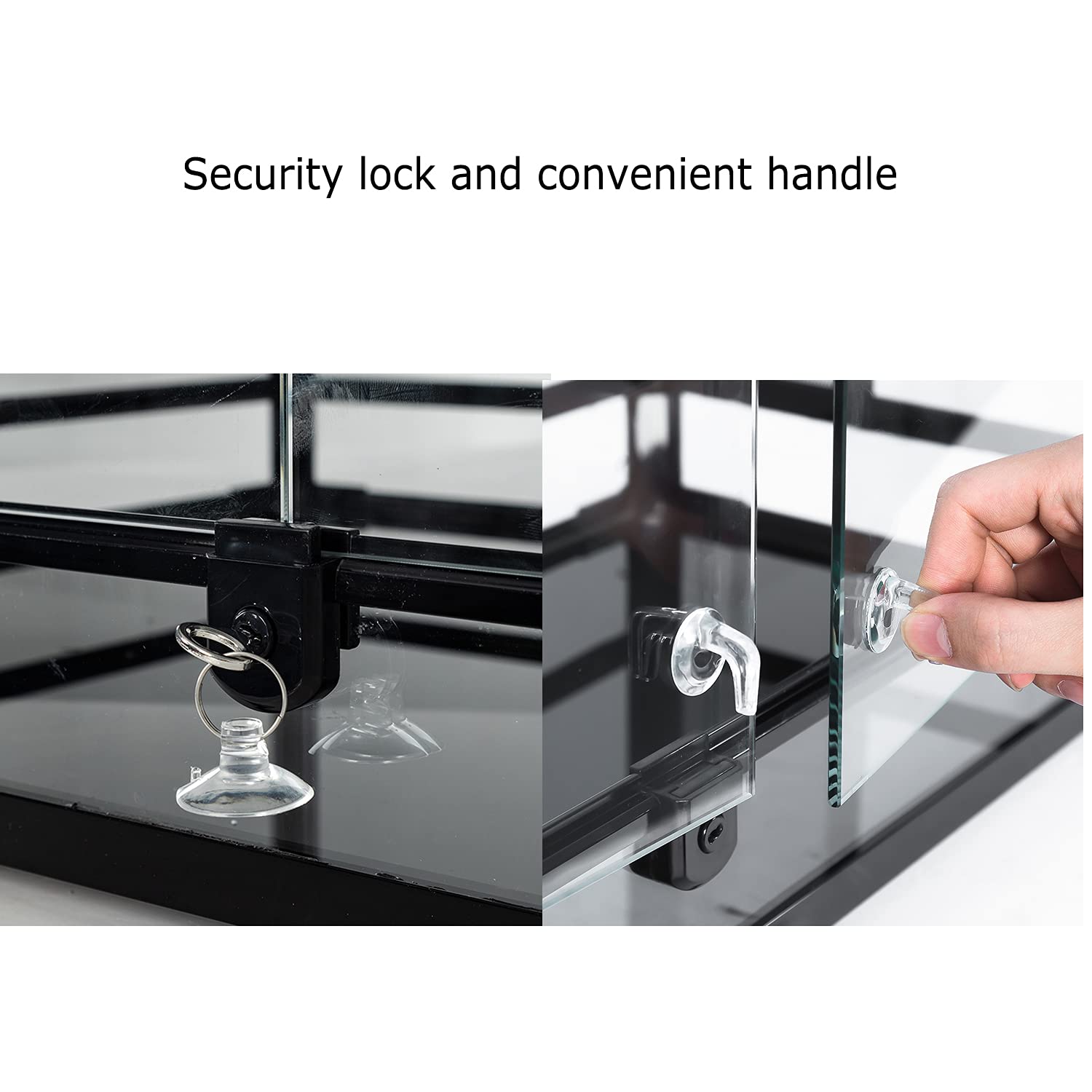 REPTI ZOO anti-escape lid with security buckle for pet safety