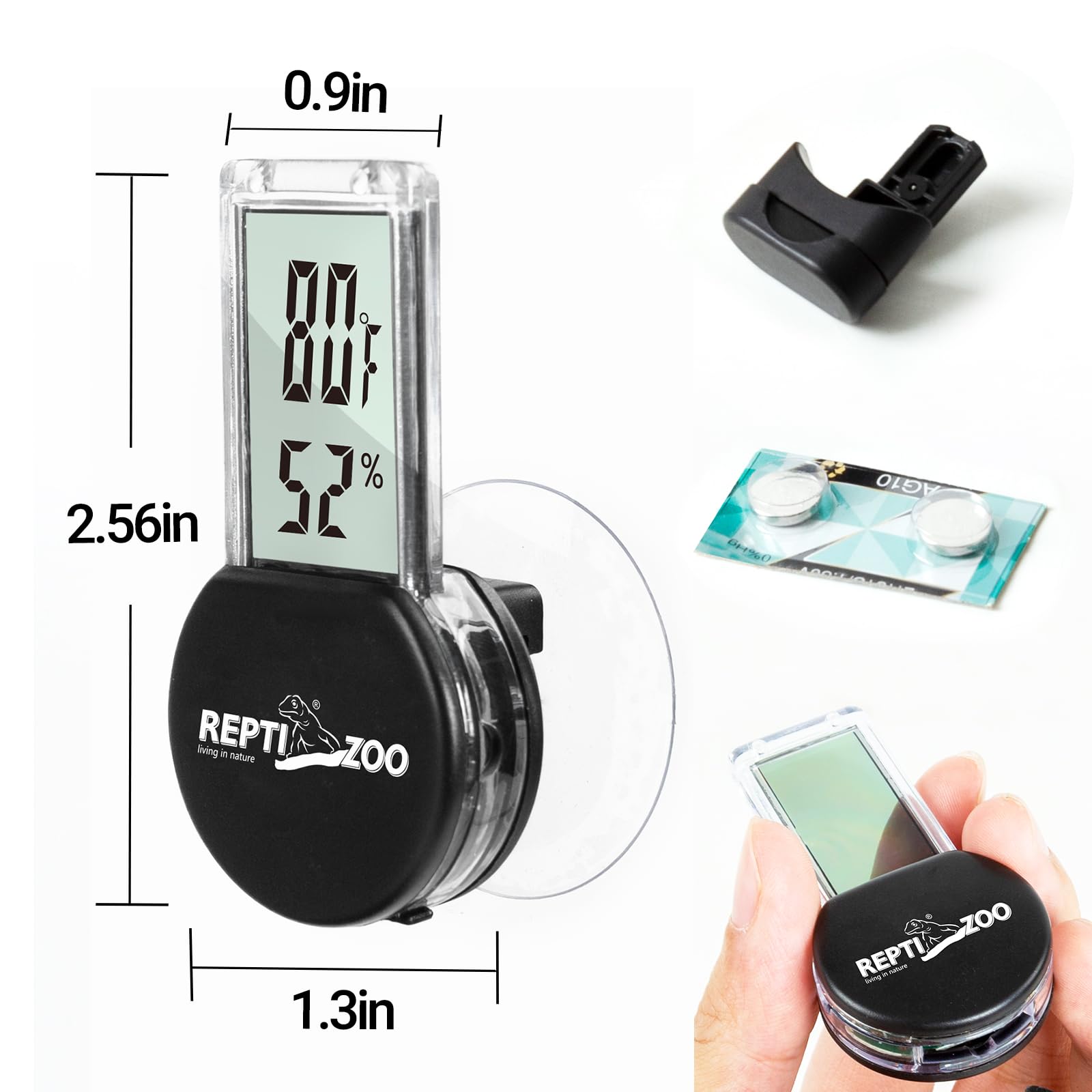 REPTI ZOO compact slim design fits any tank while staying unobtrusive.