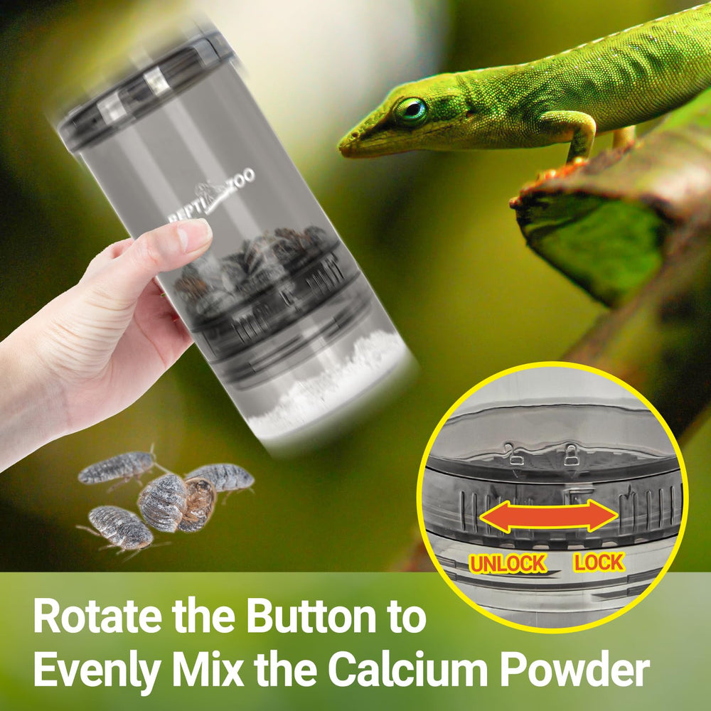 REPTI ZOO hiding tube view supports on-the-go reptile feedings