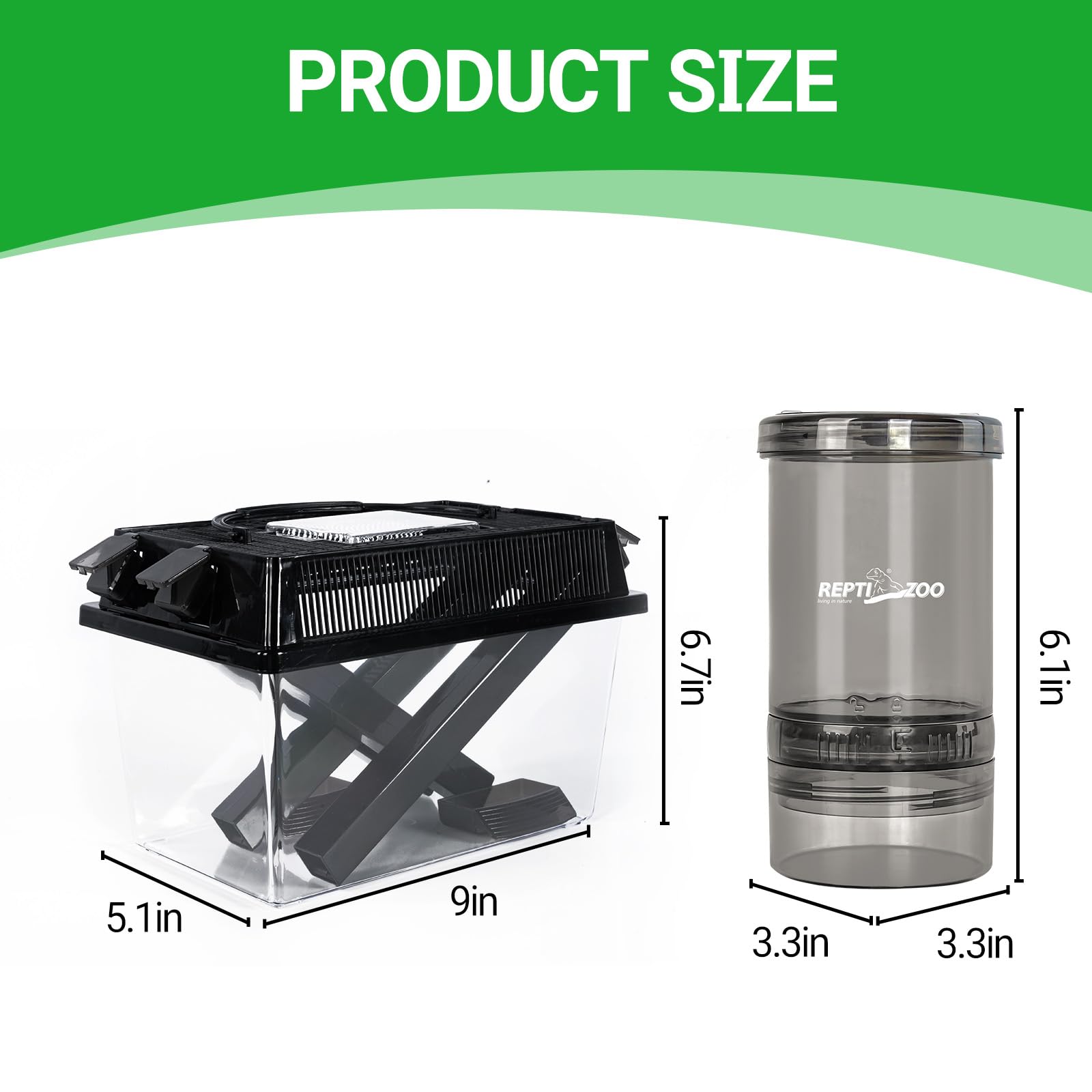 REPTI ZOO cricket-mixer top-rotating-opening for precise powder portioning