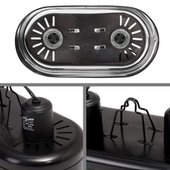 REPTI ZOO dual light fixture dual-cap setup close-up with independent switches
