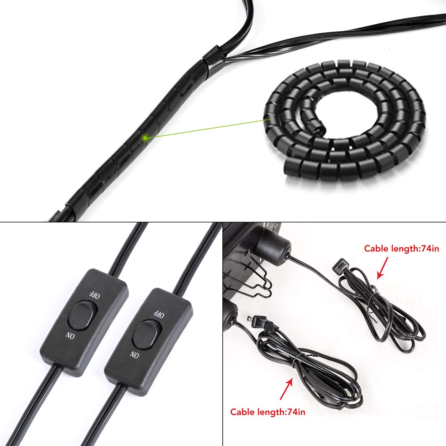 REPTI ZOO dual light fixture hanging hook enables easy enclosure setup