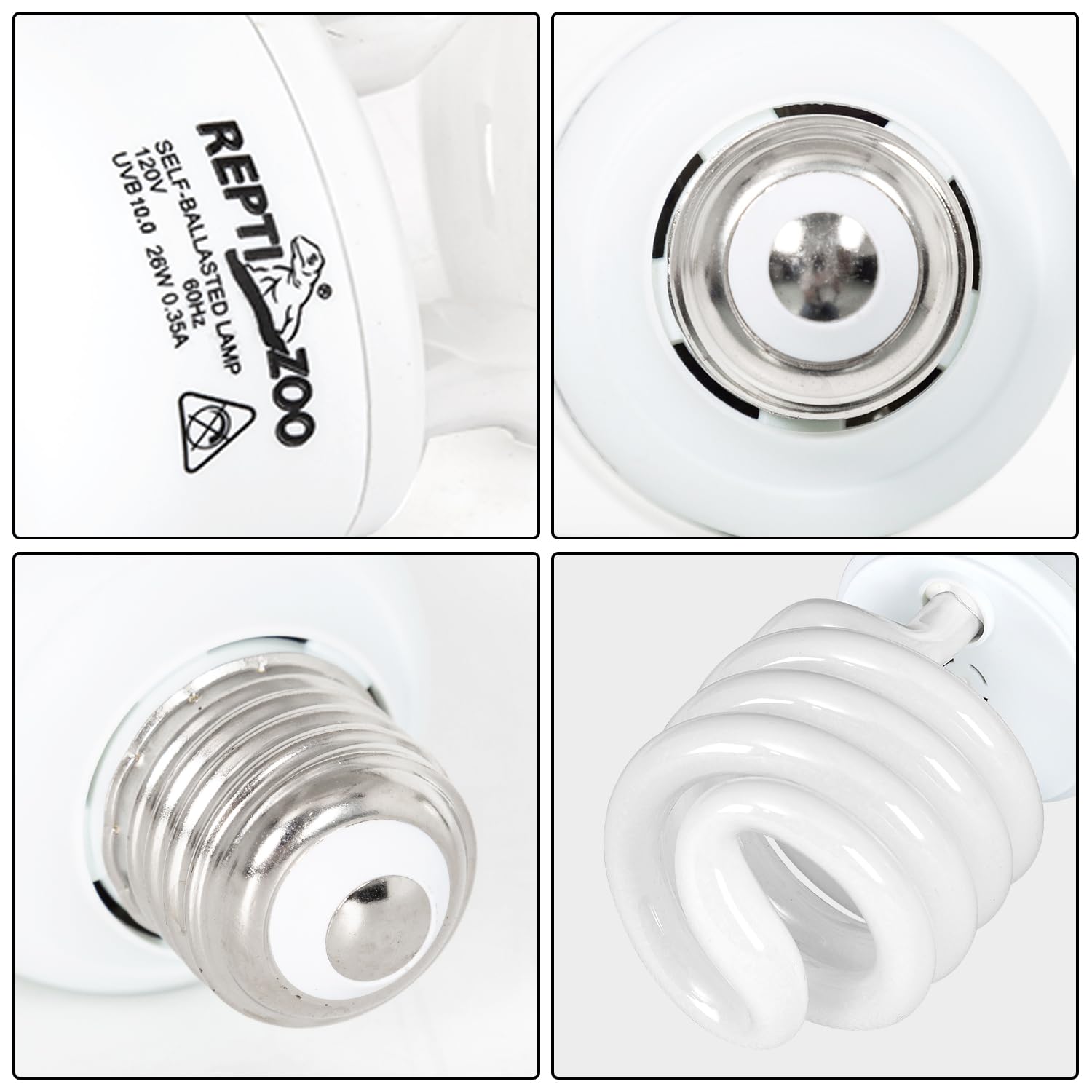 REPTI ZOO energy-saving UVB bulb lowers power use.