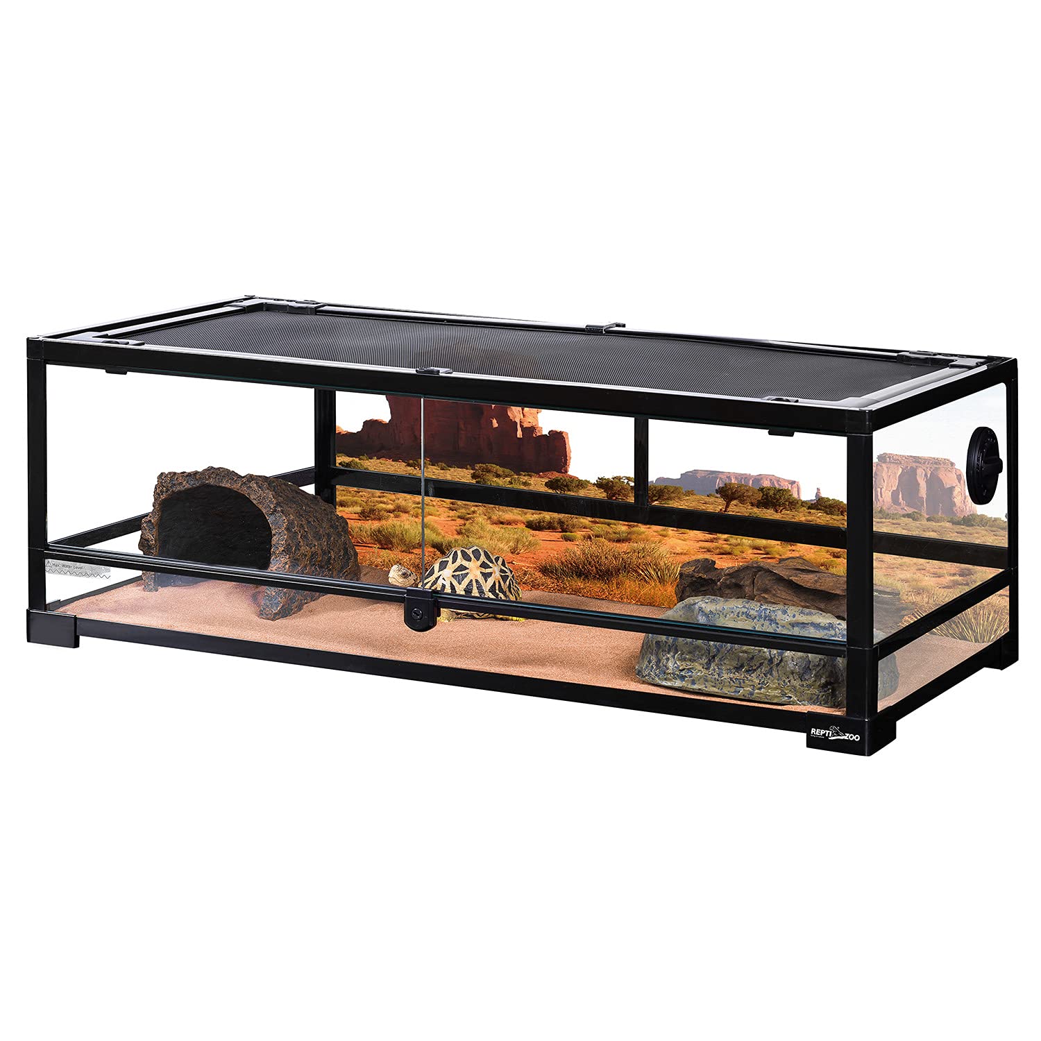 REPTI ZOO full glass 35-gallon front view for clear pet observation
