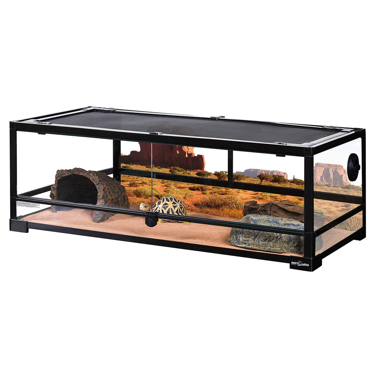 REPTI ZOO full glass 35-gallon front view for clear pet observation