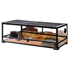 REPTI ZOO full glass 35-gallon front view for clear pet observation