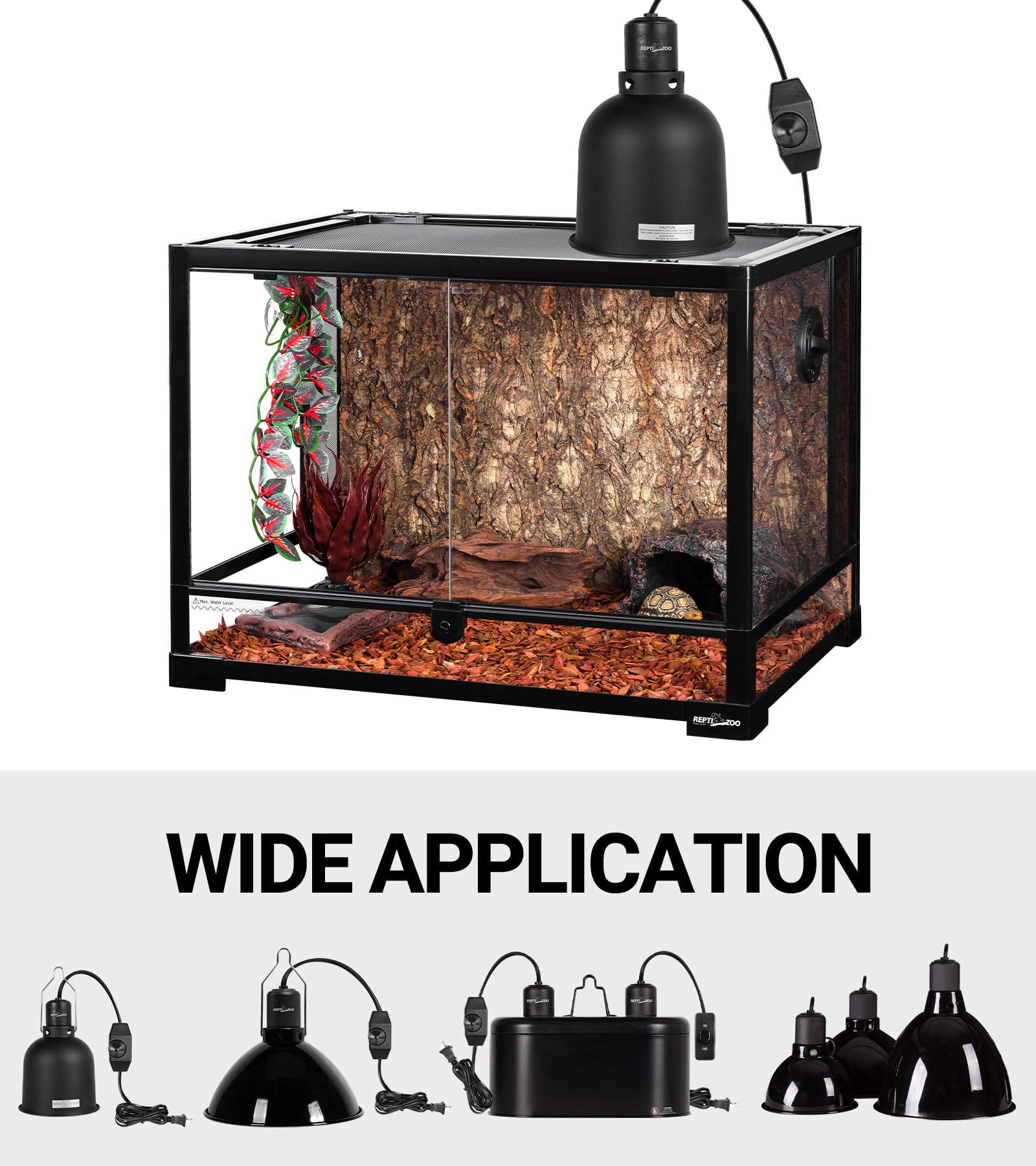 REPTI ZOO glass-terrarium compatibility demonstrates safe heat distribution