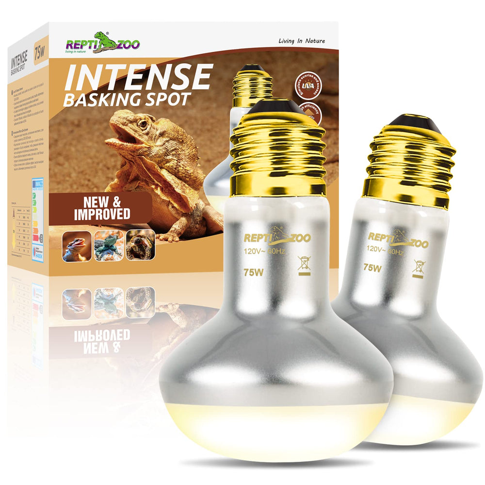 REPTI ZOO 75W heat lamp front view for reptile basking and terrarium warmth