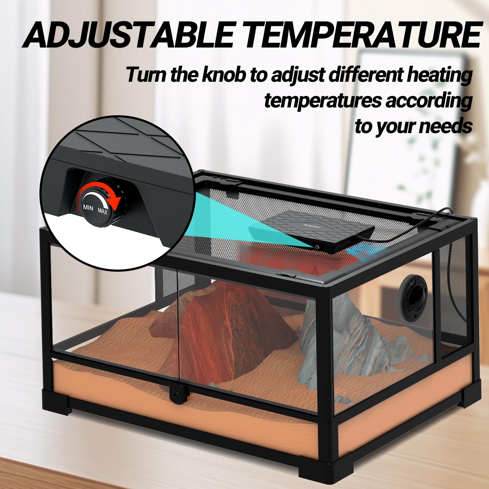 REPTI ZOO heat panel suited for hermit crabs terrarium