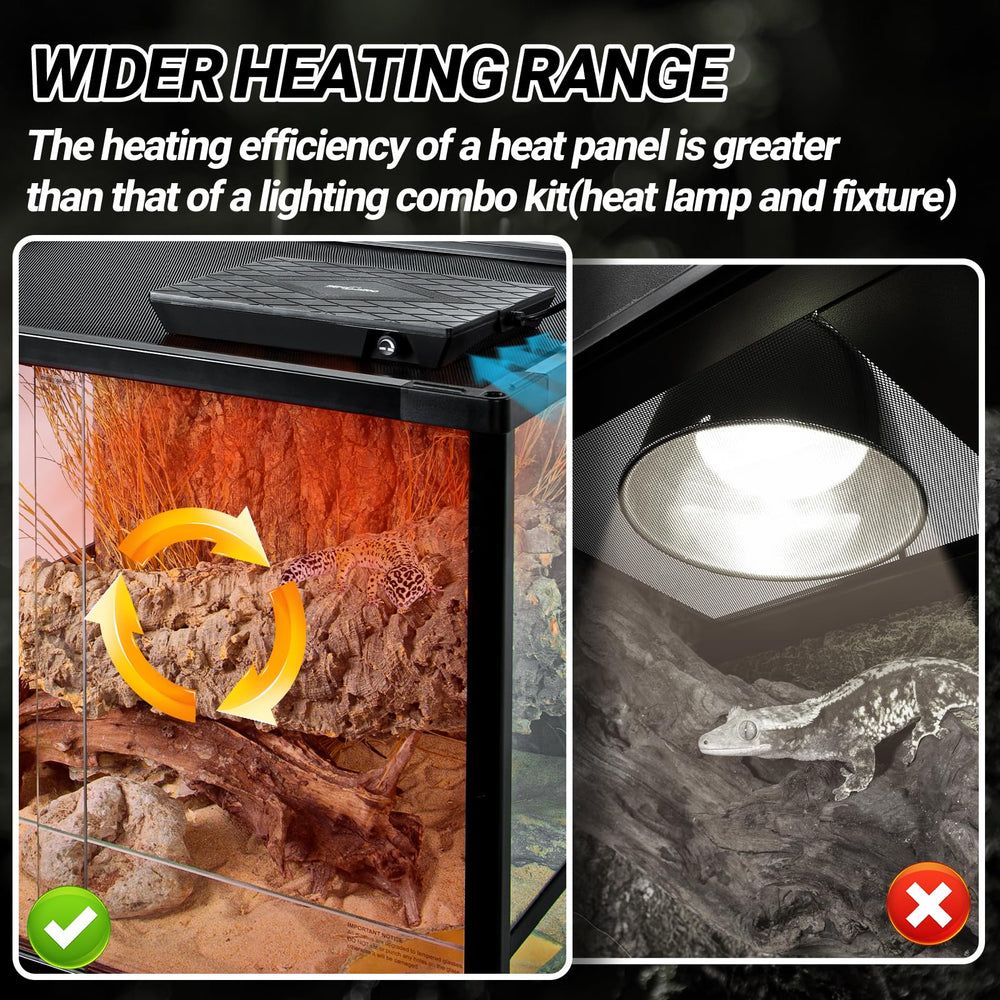 REPTI ZOO heat panel integrated fan improves heat distribution safely