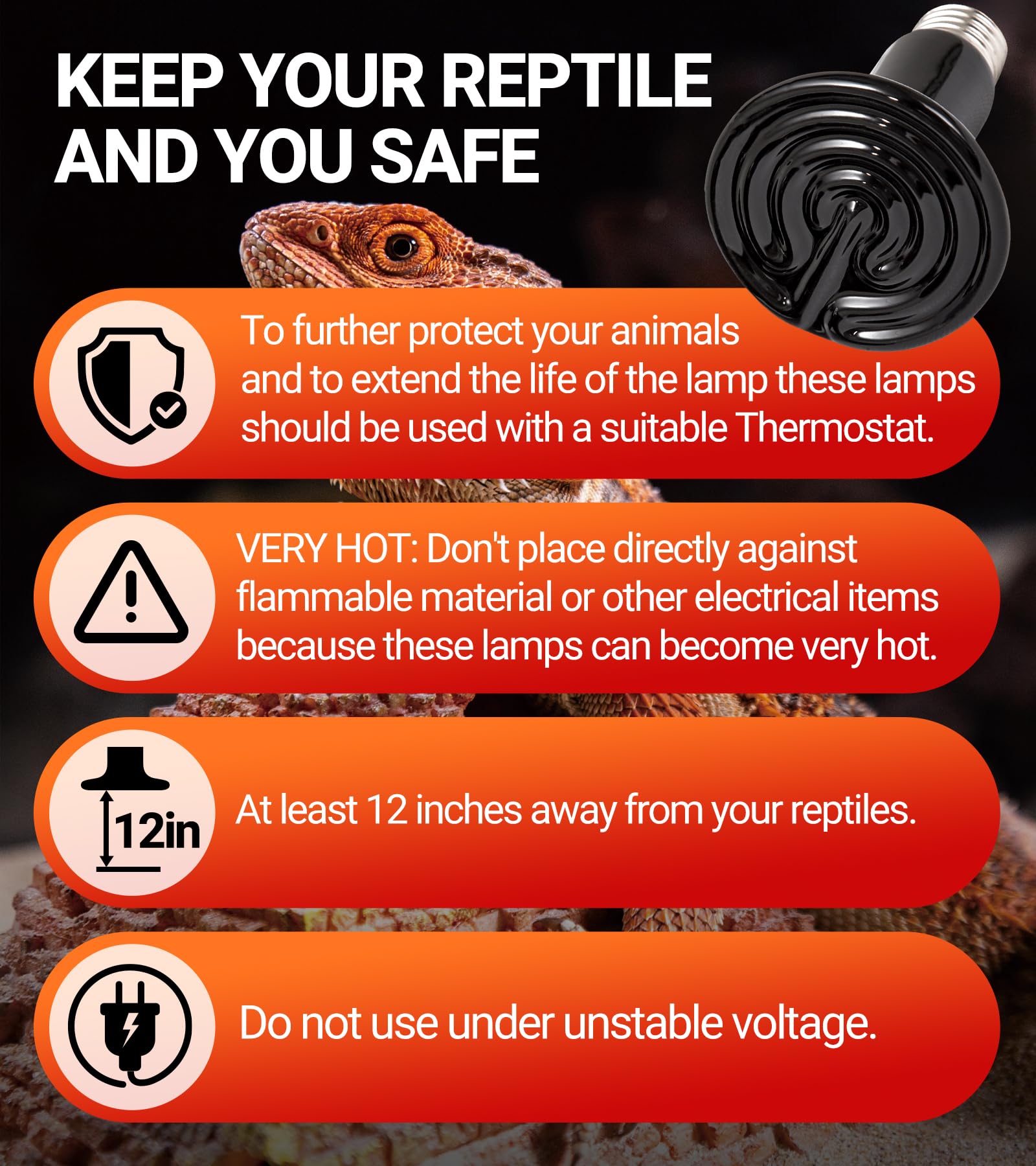 REPTI ZOO high-purity ceramic material withstands humidity in tanks