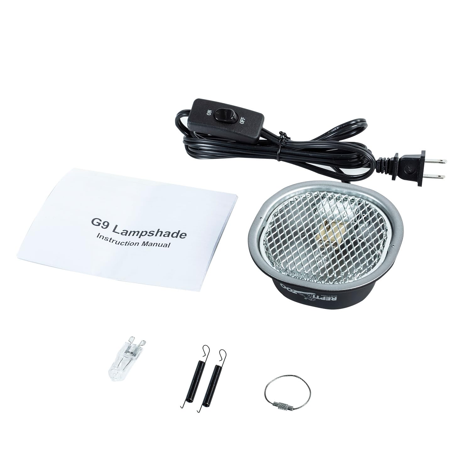 REPTI ZOO packaging includes one G9 bulb for ready-to-use setup.