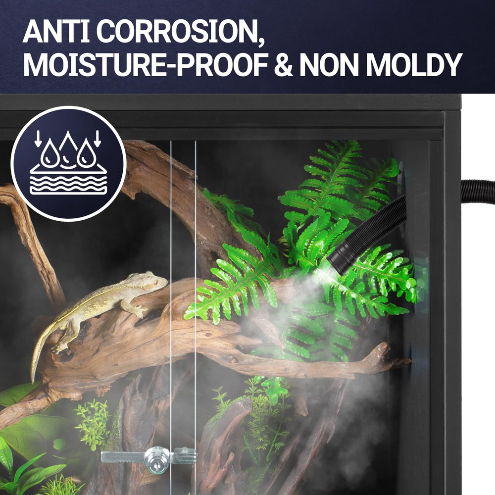 REPTI ZOO removable top screen promotes good airflow and UVB access.