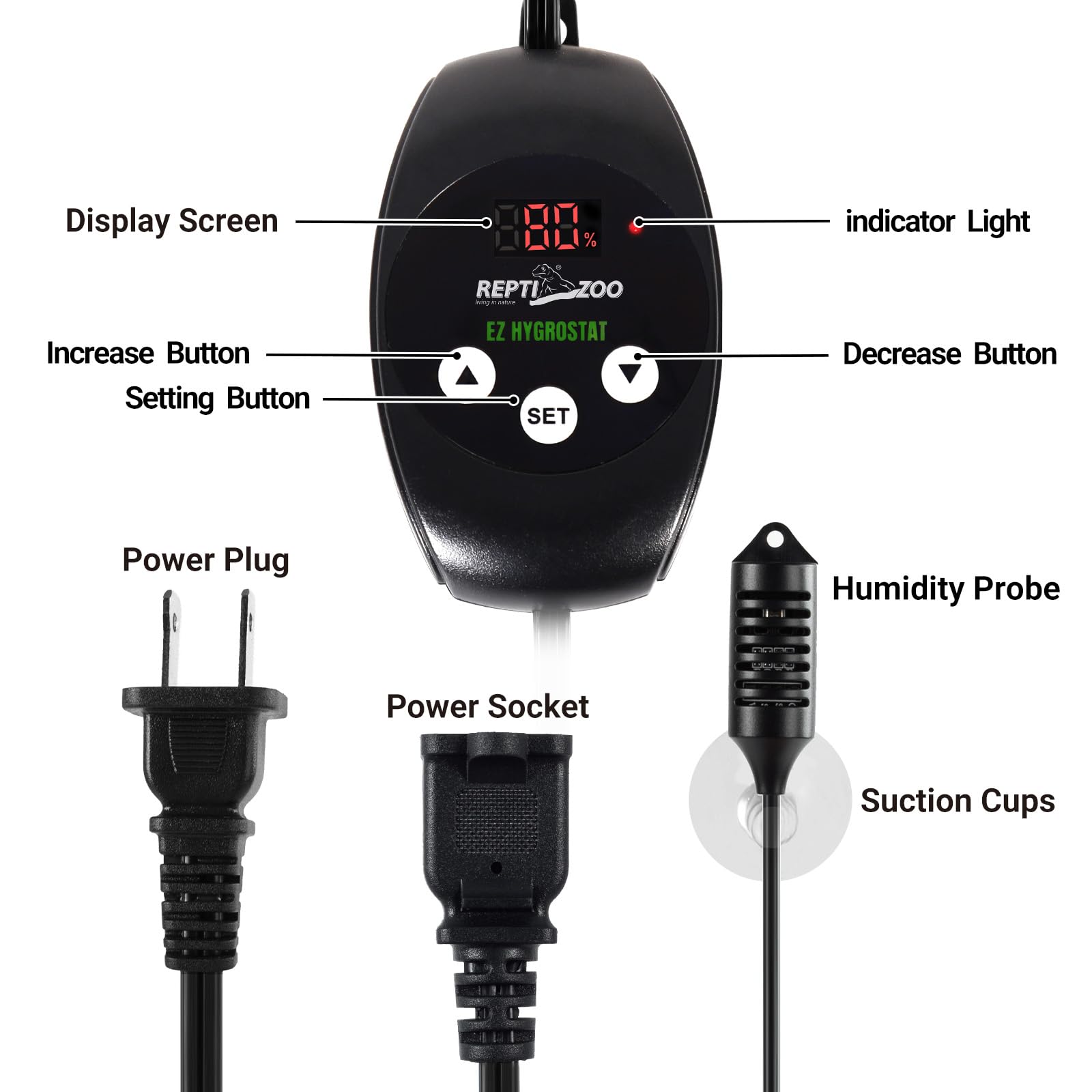 REPTI ZOO versatile applications support foggers and greenhouse humidity control.